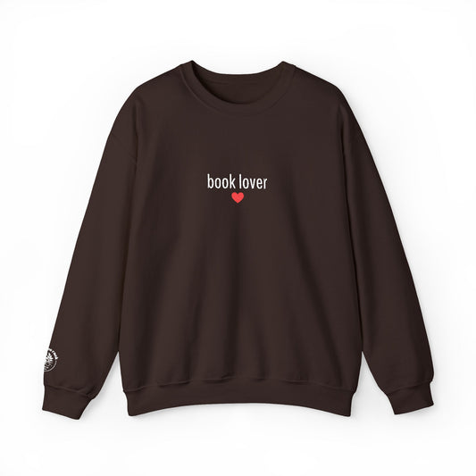 Embroidered Book Lover Sweatshirt - Dark Version