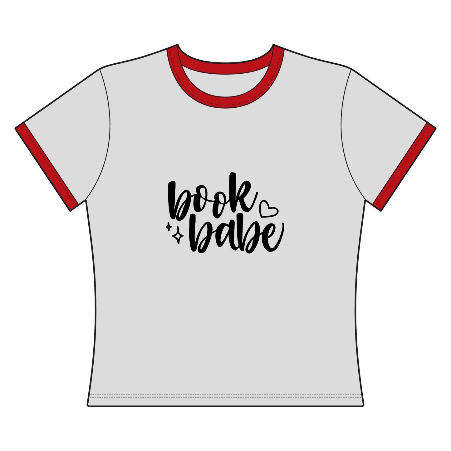 Book Babe Ringer Tee