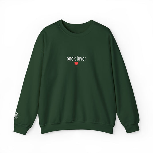 Embroidered Book Lover Sweatshirt - Dark Version