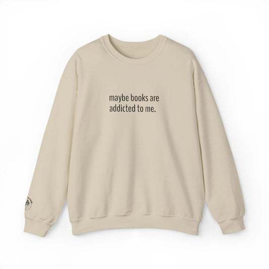 Embroidered Book Addiction Sweatshirt - Light Version