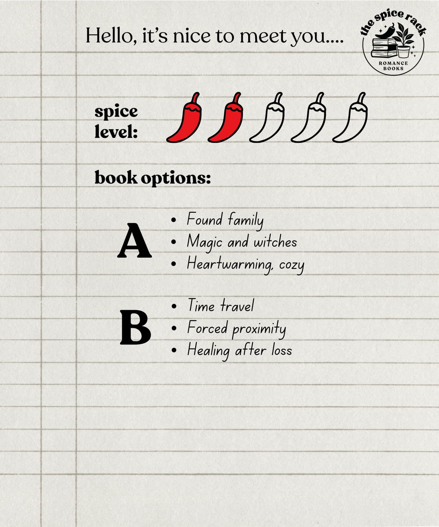 Blind Date with a Romance Book - with clues!