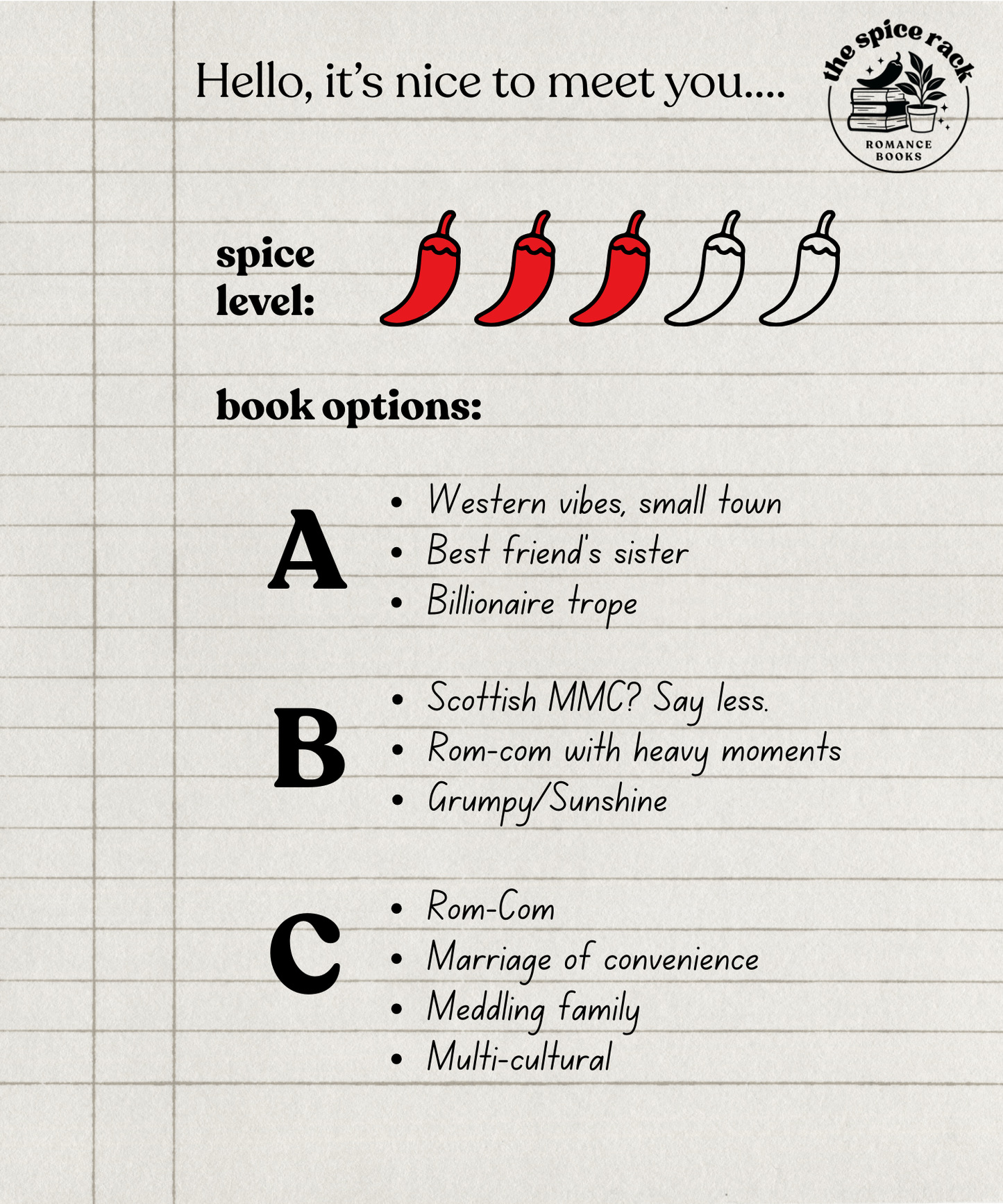 Blind Date with a Romance Book - with clues!