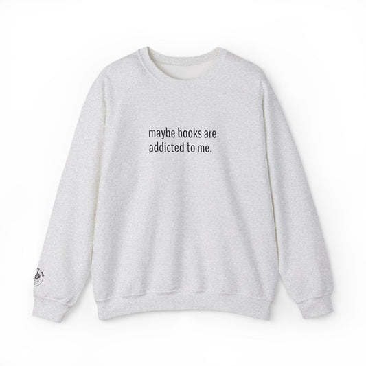 Embroidered Book Addiction Sweatshirt - Light Version